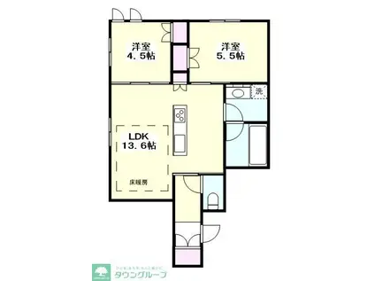 ウエスト SEDONA(2LDK/1階)の間取り写真