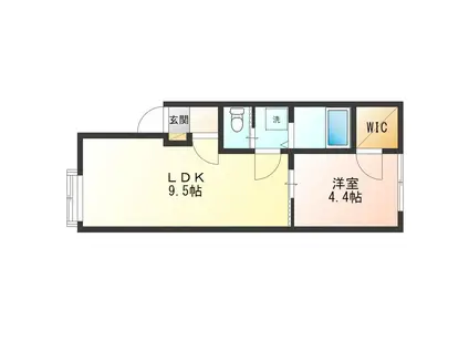 カーサ・マローネ(1LDK/1階)の間取り写真