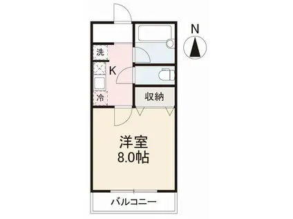 ヴェルス番町(1K/3階)の間取り写真