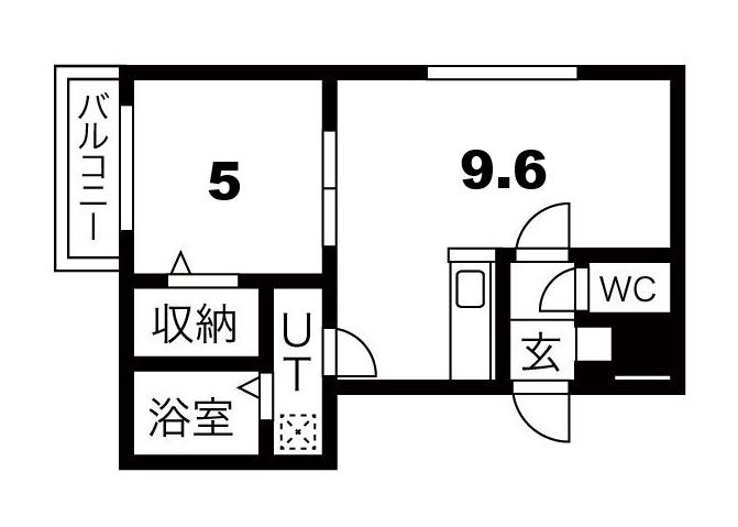 ラ・シュエットα(1LDK/3階)の間取り写真