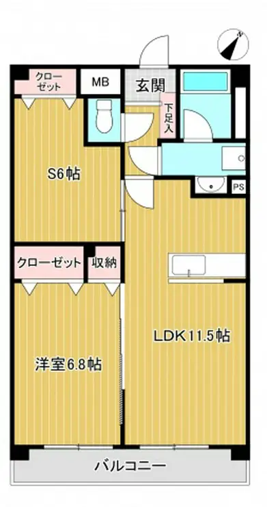 サン・シャイン141 7階階 間取り