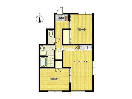 パストラルハイムLLL(2LDK/1階)の間取り写真