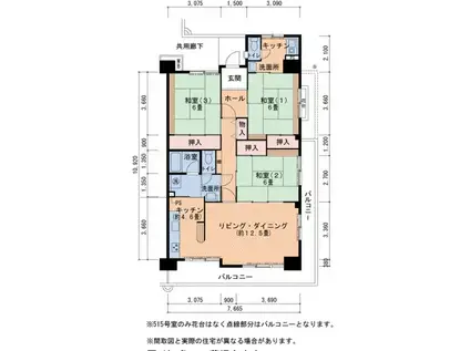 UR藤沢台中央(2LDK/3階)の間取り写真