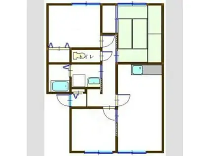 ボナール東川A(3LDK/2階)の間取り写真