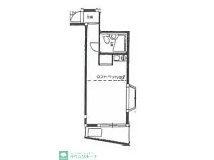 キャッスルポニー(ワンルーム/2階)の間取り写真