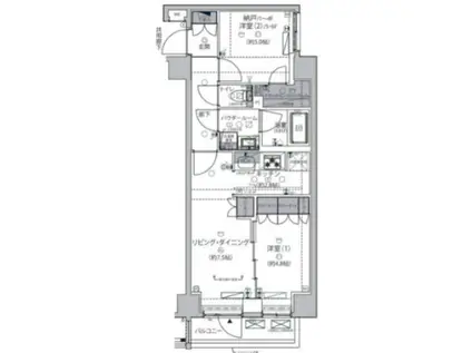 セジョリ東向島(1SLDK/3階)の間取り写真