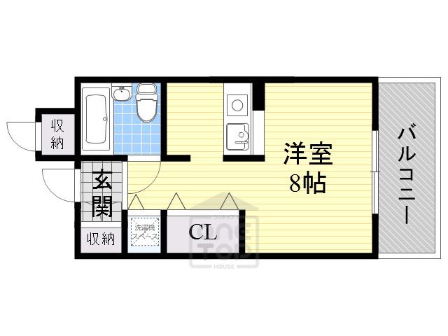 エルボスク2(1K/3階)の間取り写真