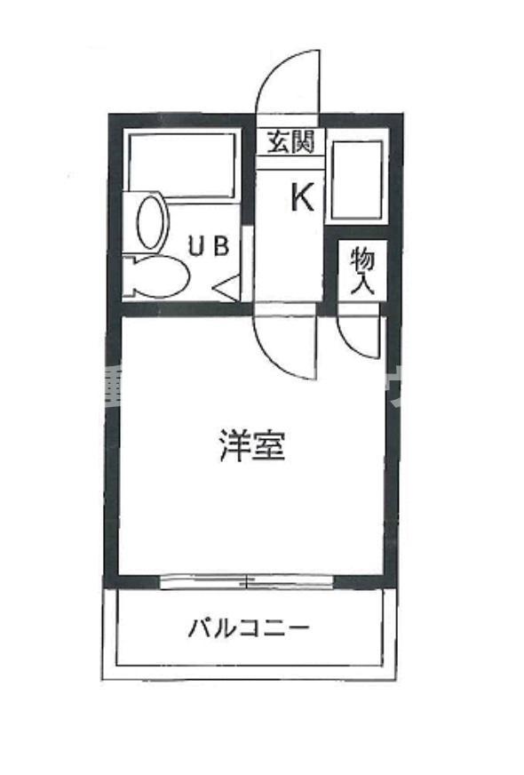 ユトリロ末広通(ワンルーム/2階)の間取り写真