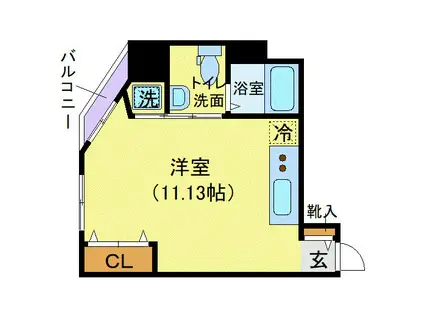 フラワーシティINブラボン(ワンルーム/7階)の間取り写真