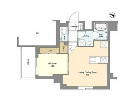 URBANLINK護国寺(1LDK/6階)の間取り写真