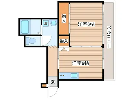 東大野田アヴェニュー(1DK/1階)の間取り写真