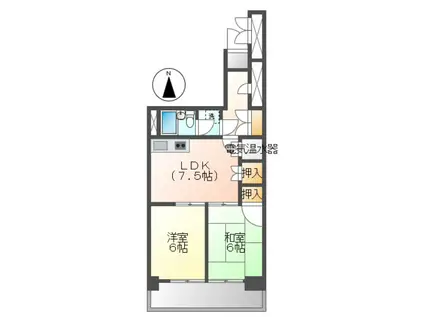 ロータリーマンション栄(2LDK/6階)の間取り写真