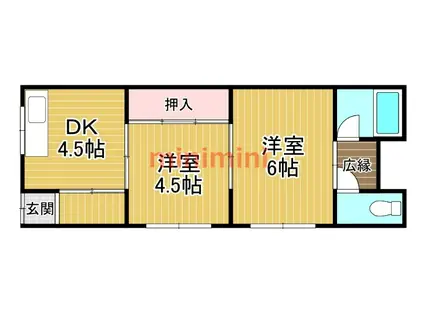 さくらコーポ(2DK/2階)の間取り写真