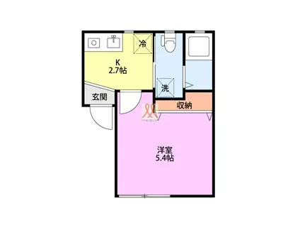 プチメゾンNOAH(1K/1階)の間取り写真