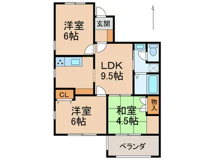 ガーデンコート中之島(3LDK/1階)の間取り写真