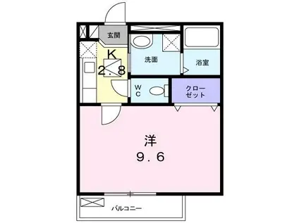 BIRD VIEW(1K/1階)の間取り写真