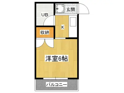 リブライブ山科(ワンルーム/2階)の間取り写真
