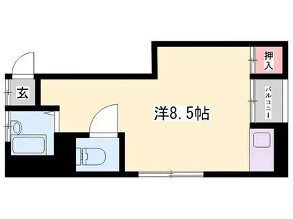 モアセゾンII(ワンルーム/2階)の間取り写真