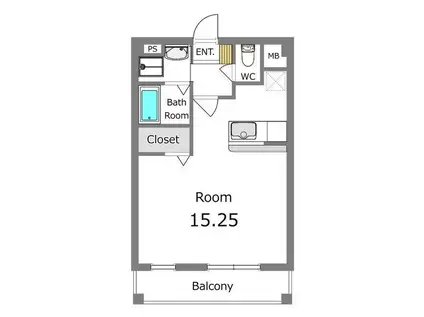 ジュエルコート(ワンルーム/5階)の間取り写真