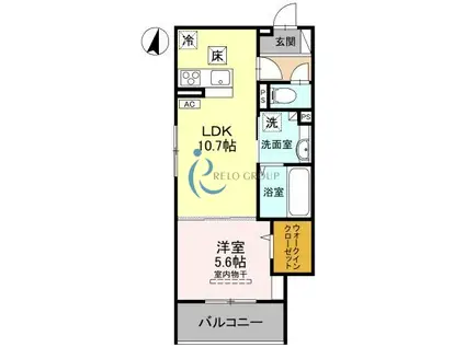 レクタス(1LDK/1階)の間取り写真