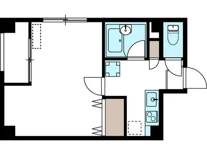 アヴァンセ川崎(1K/1階)の間取り写真