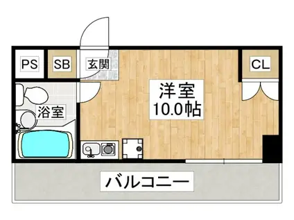 サニーパレス神陵台(ワンルーム/4階)の間取り写真