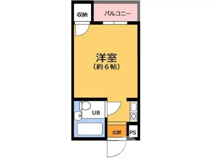 OMレジデンス白鷺(ワンルーム/3階)の間取り写真