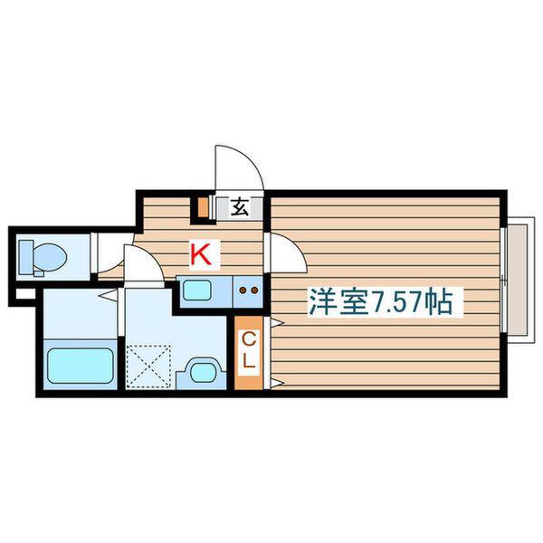 AZUL旭町(ワンルーム/2階)の間取り写真