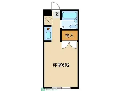 サンライフスカイ(ワンルーム/2階)の間取り写真