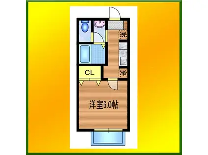 クレール(1K/1階)の間取り写真
