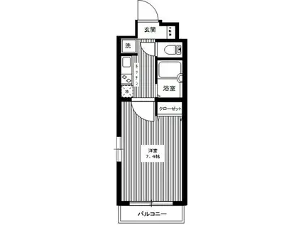 RISE AKATSUKA(1K/3階)の間取り写真