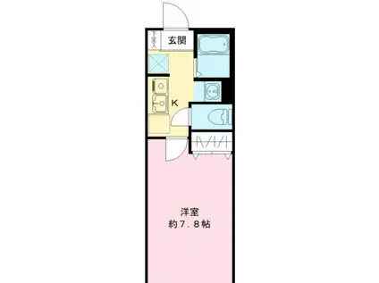 モンテピアV(1K/1階)の間取り写真
