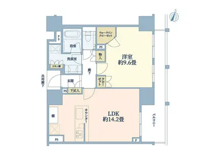 ブランズ本郷(1LDK/8階)の間取り写真