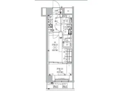 ジェノヴィア北池袋スカイガーデン(2K/1階)の間取り写真