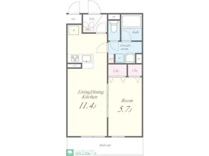 プロ―シュ(1LDK/1階)の間取り写真