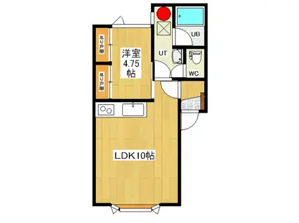 ミントハウス栄(1LDK/1階)の間取り写真