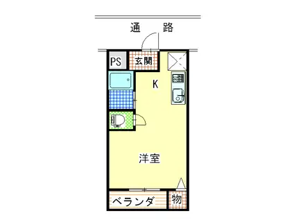 ウエストンハイツ(ワンルーム/3階)の間取り写真