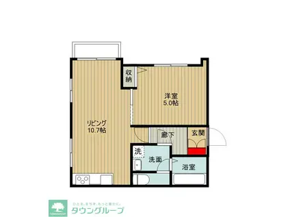 DEAR COURT(1LDK/1階)の間取り写真