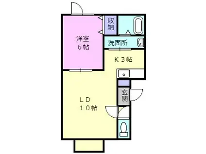 プレシャスビレッジ(1LDK/1階)の間取り写真