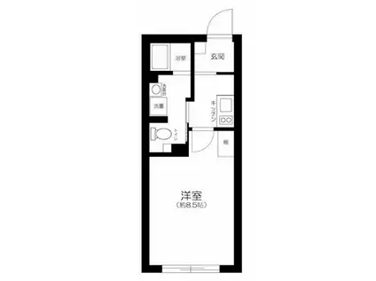 ライブフラット蔵前(1K/4階)の間取り写真