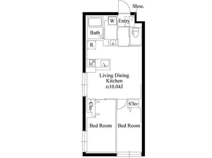 グランパセオ大岡山(2LDK/3階)の間取り写真
