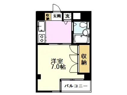 カーザルーチェ(1K/2階)の間取り写真