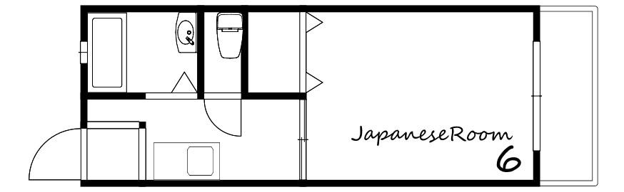 サンシティ上大野(1K/2階)の間取り写真