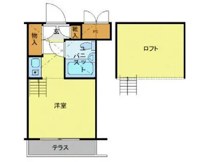 ハローレジデンス西葛西(ワンルーム/5階)の間取り写真