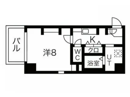 エヌエムスワサント(1K/1階)の間取り写真