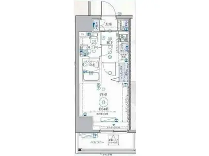 クレヴィスタ大森II(1K/4階)の間取り写真