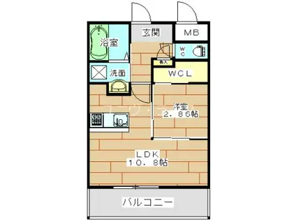 グランシェ リーエ(1LDK/1階)の間取り写真