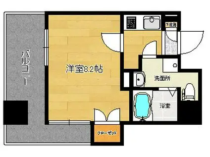 リファレンス下呉服町(1K/6階)の間取り写真