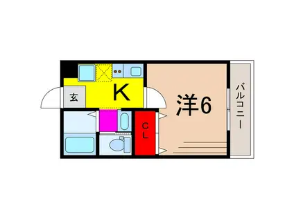 グランドール綾瀬III(1K/1階)の間取り写真