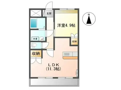 エルガーデン白石(1LDK/1階)の間取り写真